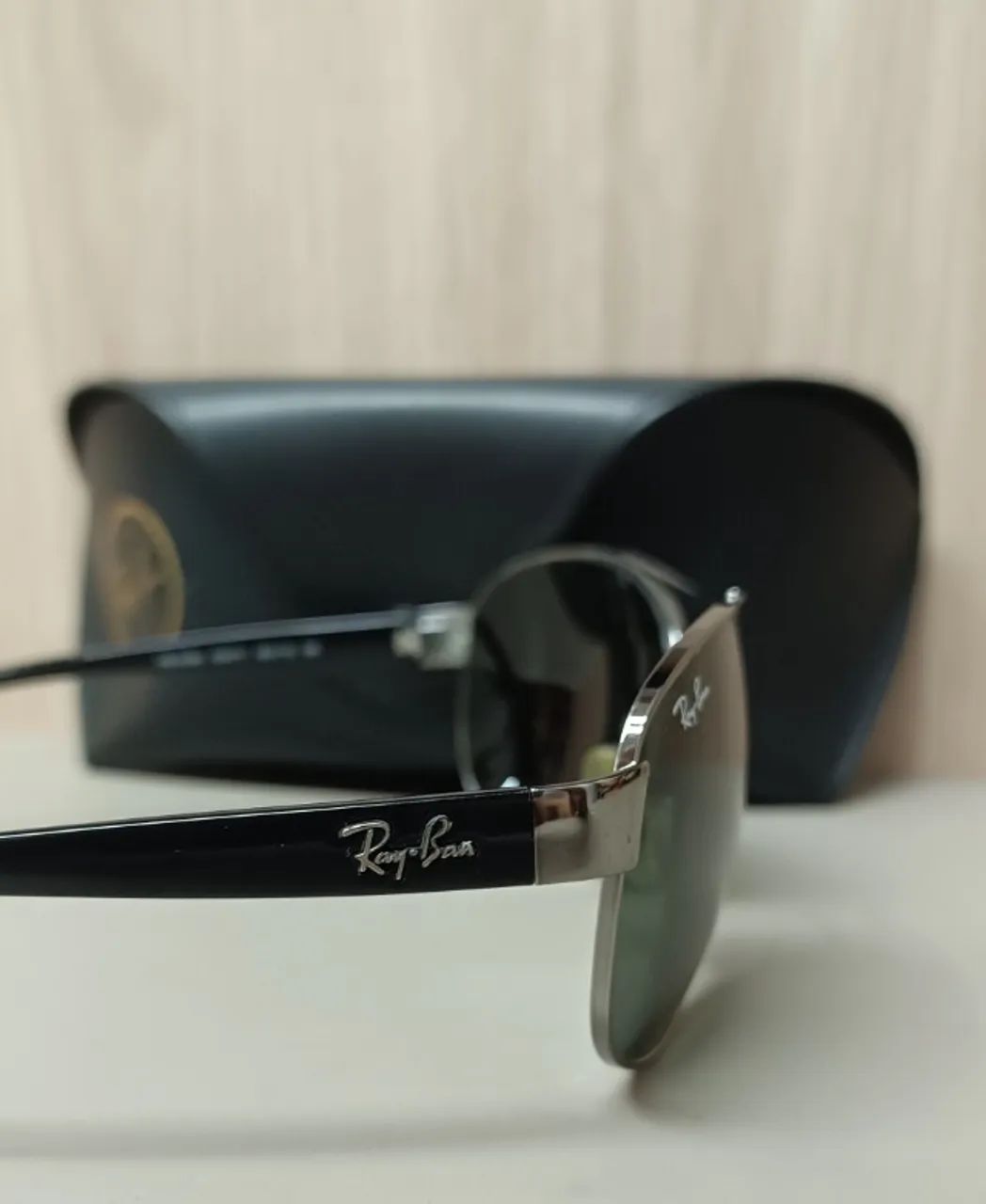Óculos de sol original Rayban aviador prata - Foto 2