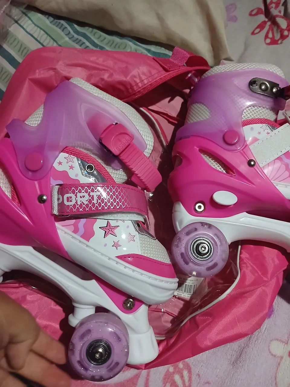Patins com led e kit de proteção  - Foto 3