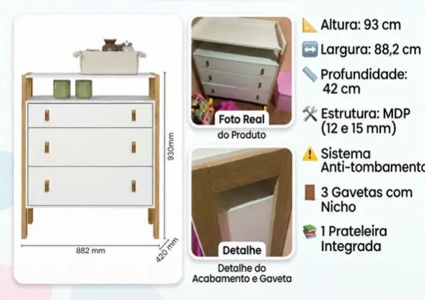 Cômoda infantil 