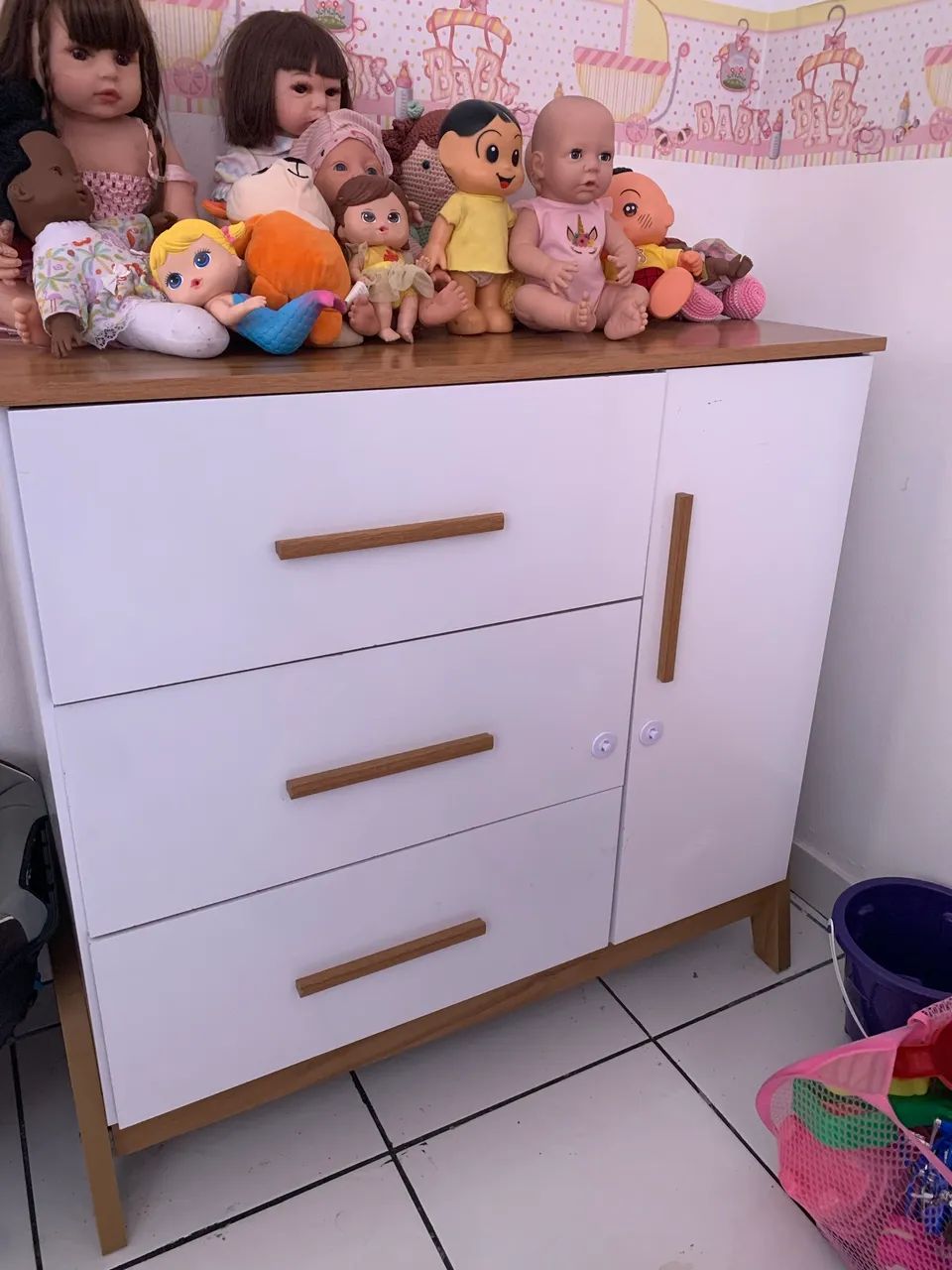 Guarda roupa e cômoda infantil 