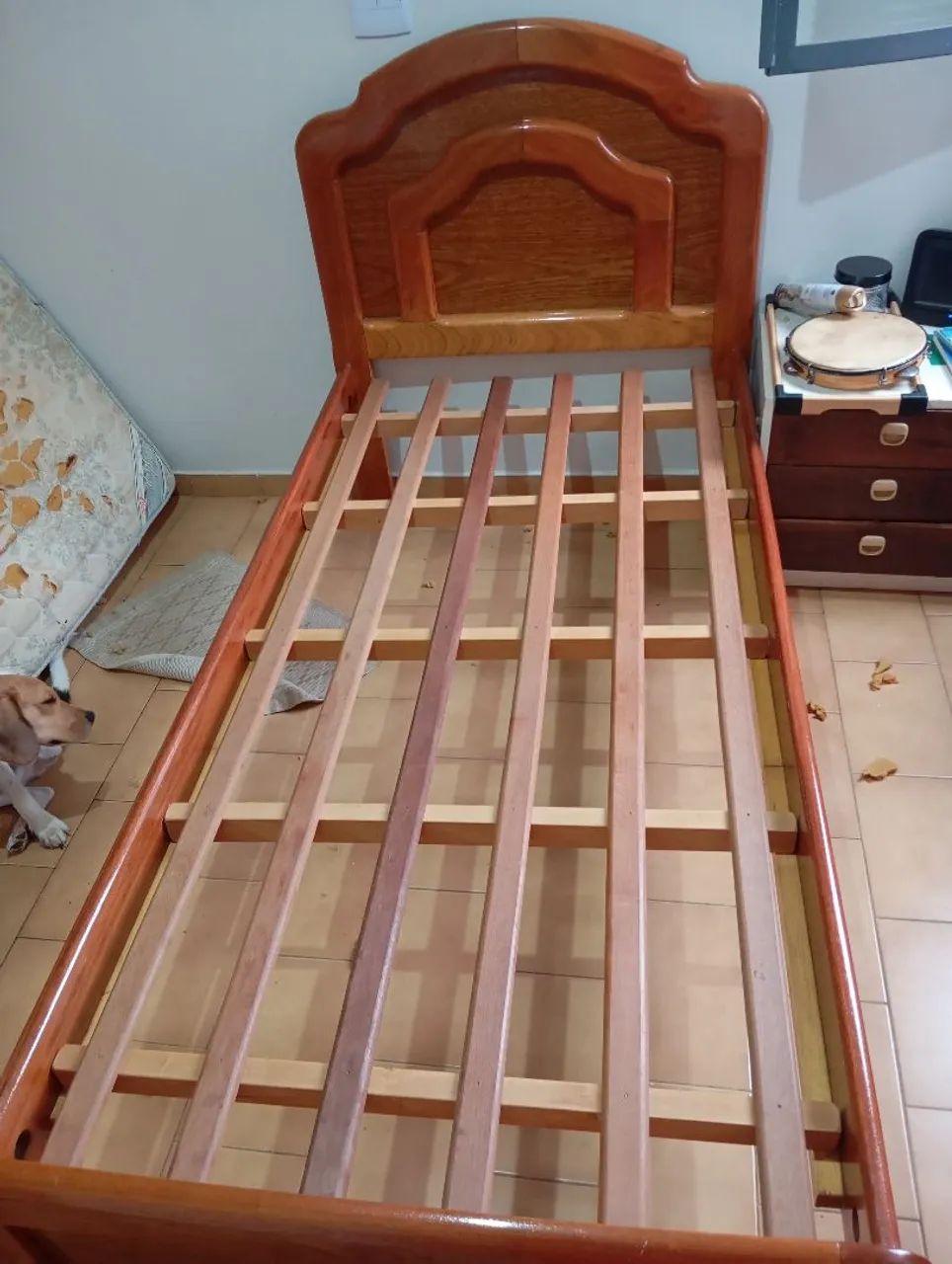Cama solteiro madeira