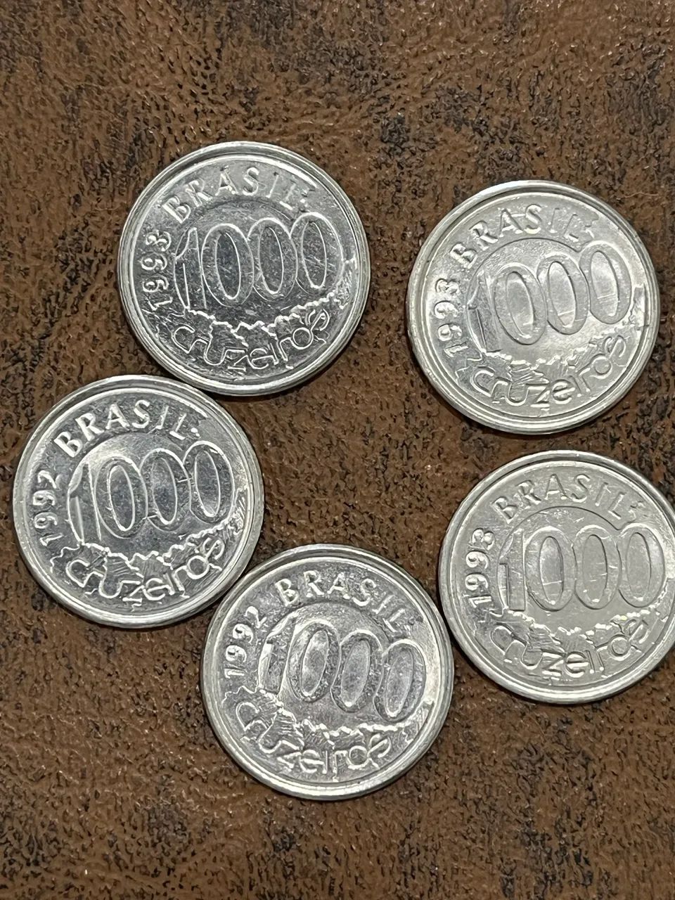 Lote Moedas antigas 1000 cruzeiros 