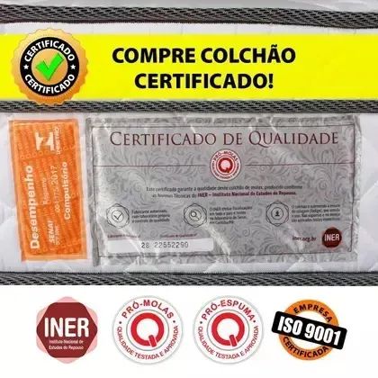 Cama Box Solteiro Colchão Molas Ensacadas Com Pillow e Box Branco - Foto 5