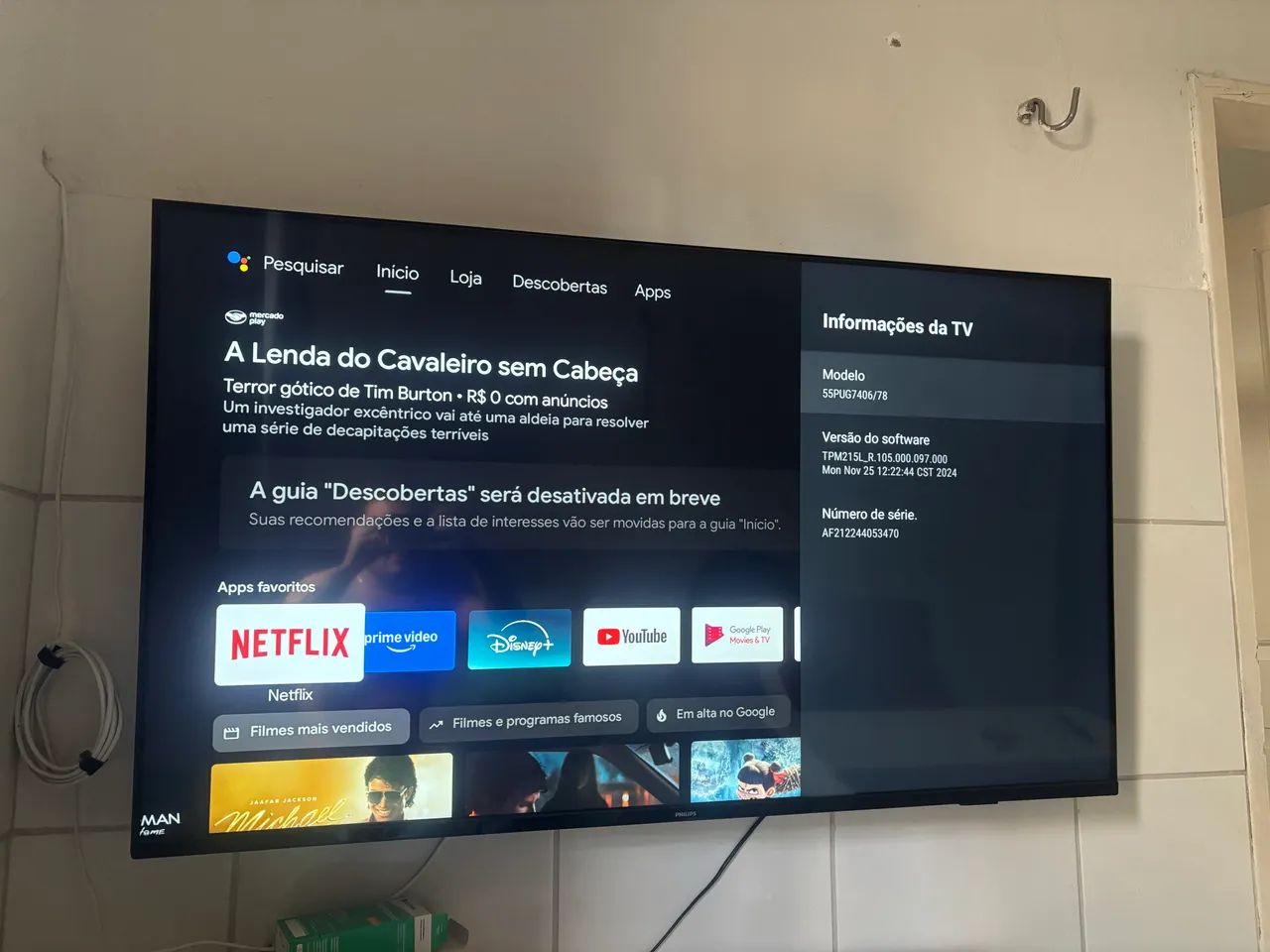 Televisão Philips 55 polegadas estado de zero - Foto 4