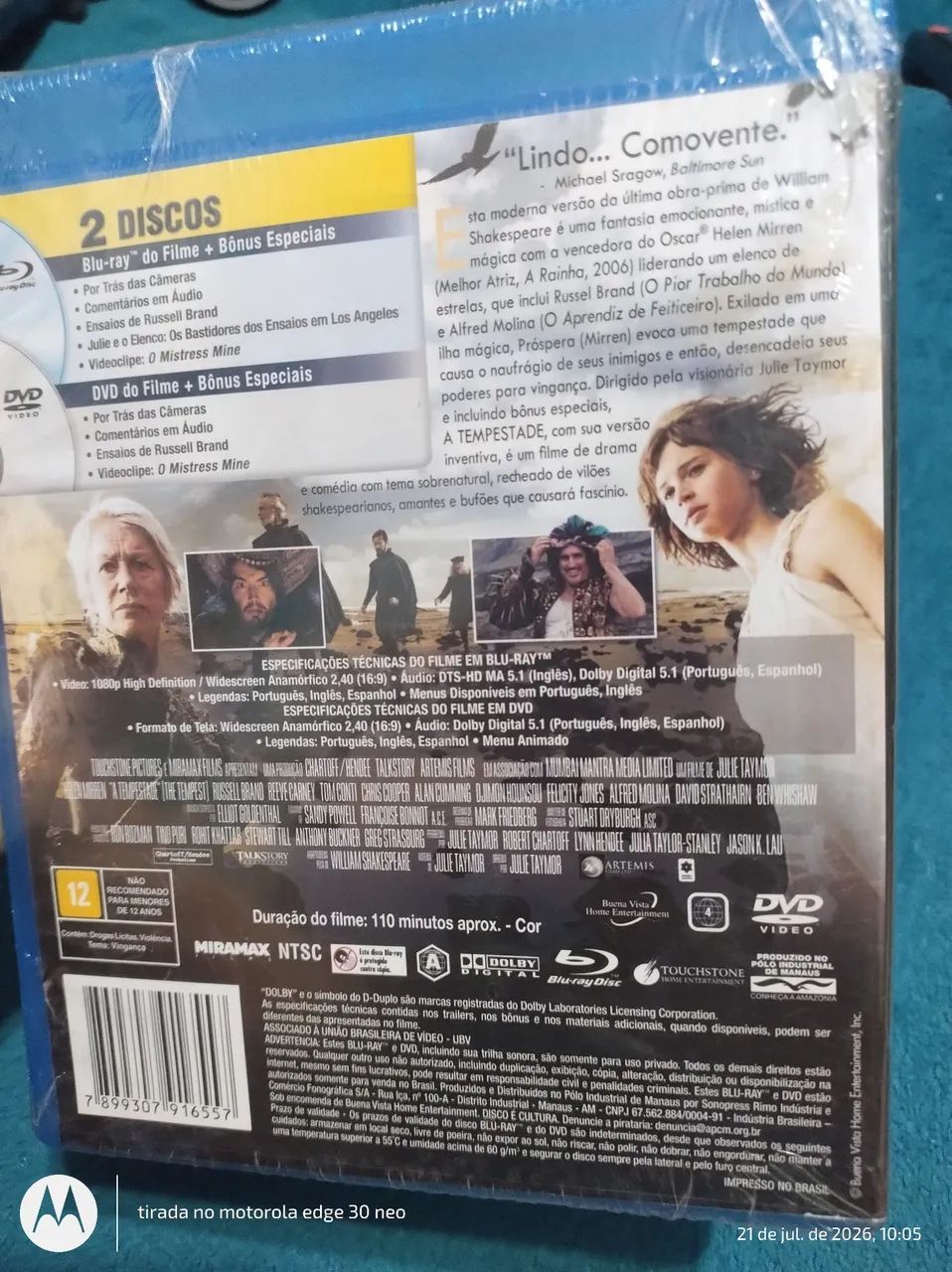 A tempestade blu-ray lacrado  - Foto 4