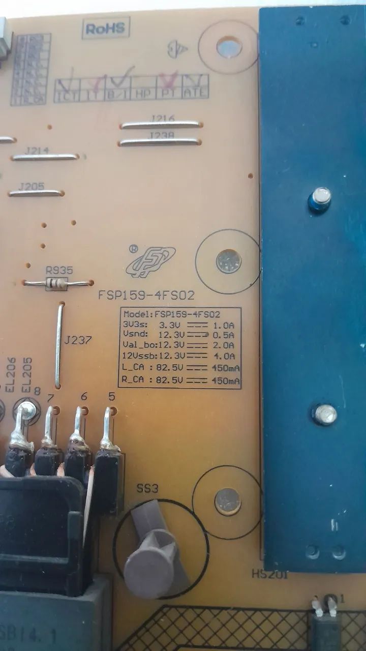 " PLACA DA FONTE ORIGINAL DA TV PHILIPS MODELO 47PFL8008G/78 " - Foto 3