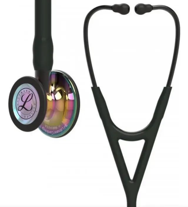 Estetoscópio 3M Littmann Cardiology IV 6240 Preto Rainbow NOVO - Nunca usado - Foto 3