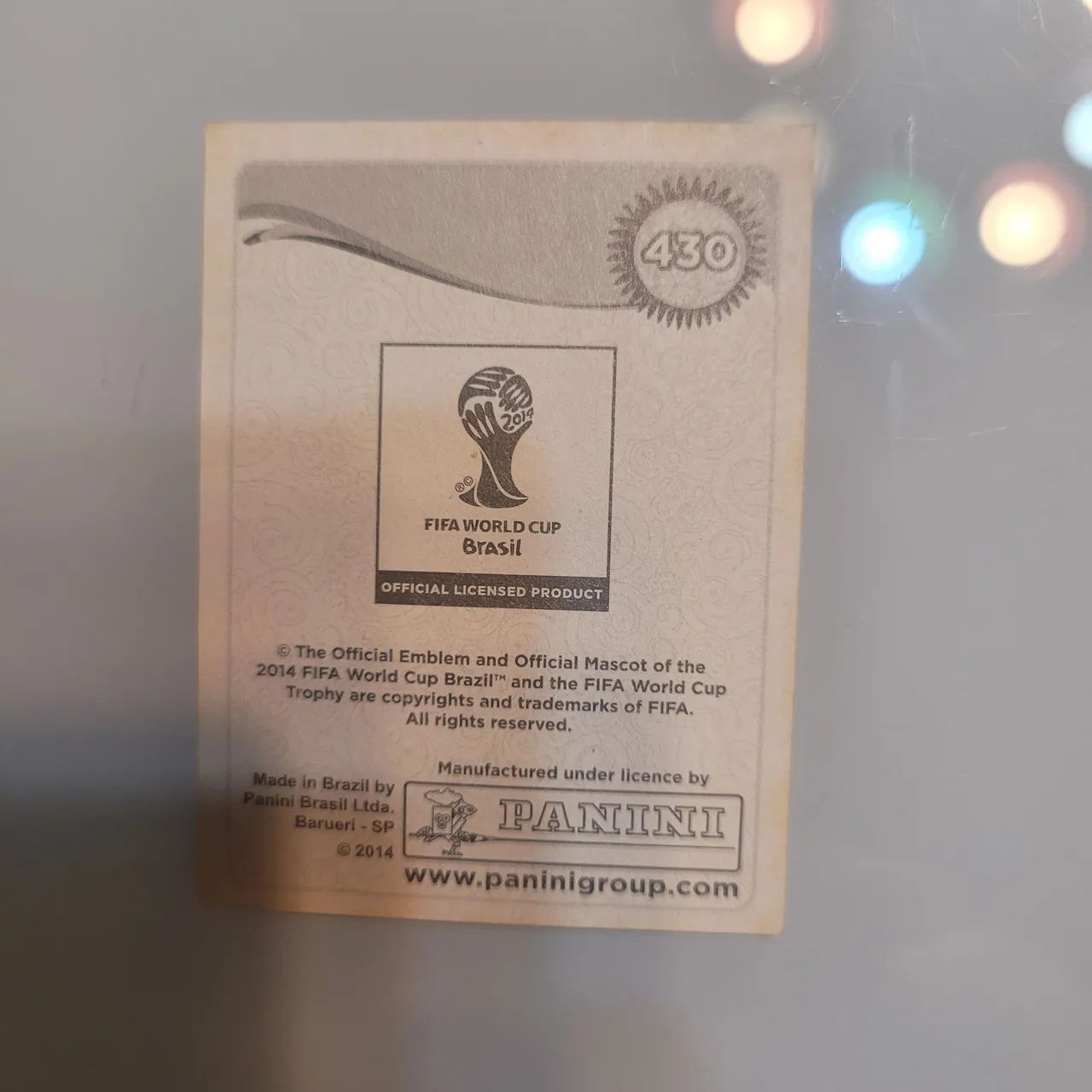Figurinha Lionel Messi Copa de 2014 original  - Foto 2