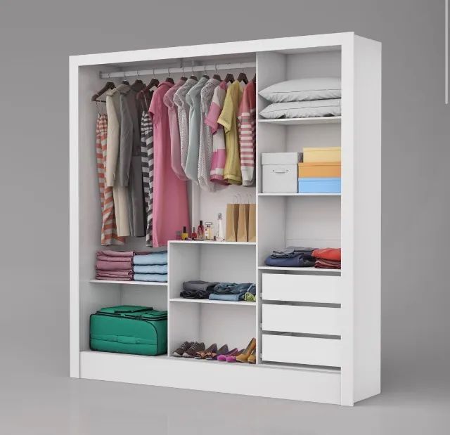 Roupeiro Branco Space 179 cm - Foto 2