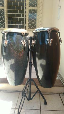 Vendo Congas + Tripé personalizado + Case