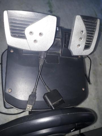 Kit de volante e pedal para PC e videogame - Foto 5