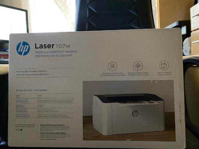 Impressora Função Hp Laser 107w Com Wifi 110v-127v