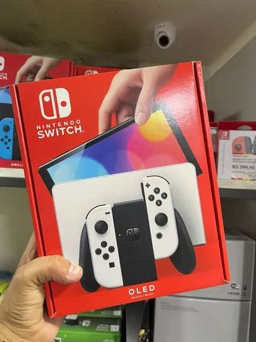 Nintendo Switch OLED 64GB Standard cor branco e preto