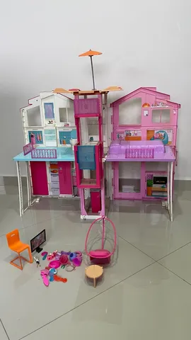 Casa da Barbie 3 andares  Trocamos a antiga casinha da Barbie por esta  Mansão da Barbie 