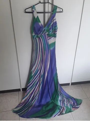 Vestido Longo Festa Estampado - Foto 2