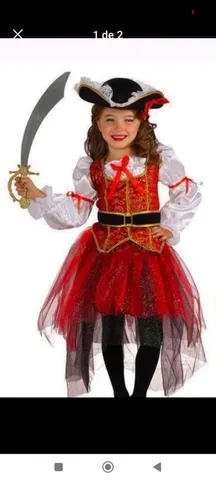 Fantasia Infantil Feminina de Pirata com Acessórios., Item Infantil  Fanfarrinha Usado 91476200