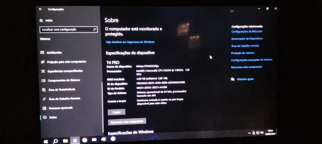 Mini Pc Intel Beelink Windows 10 Intel 4gb Hd 64gb N3350