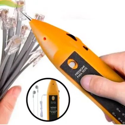 Kit Localizador E Testador De Cabos De Rede E Telefonia Led rj 45 rj11 - Foto 4