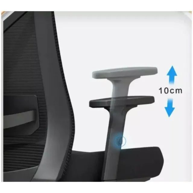 Poltrona Presidente Tela ODIN Giratória Cor Preto Conforto Ergonômico Durável 32870 - Foto 3