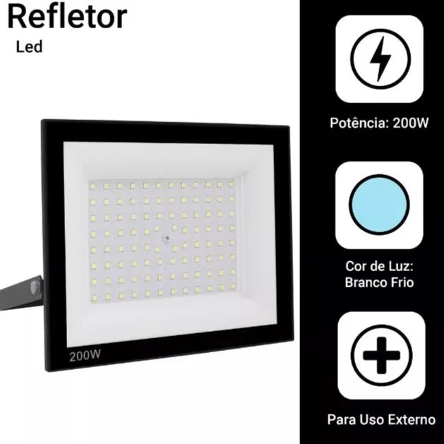 Kit 3 refletores led 200w  - Foto 2