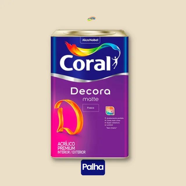 Tinta Coral Decora Matte Premium Acabamento Fosco Aveludado Sem Cheiro 18L - Foto 6