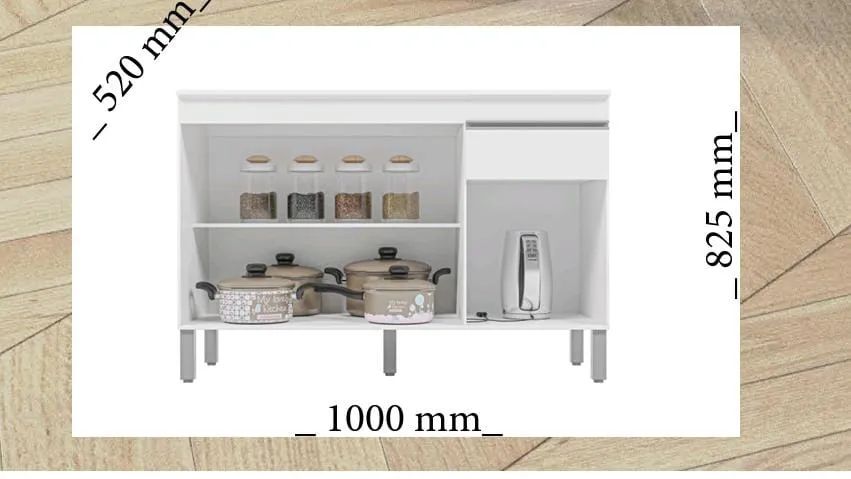 Promoção Balcao 1 metro Marrom - 11/11/24   - Foto 2