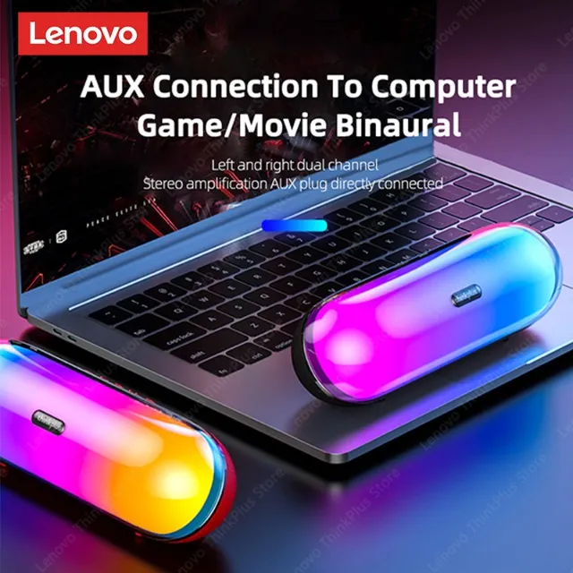 Lenovo Caixa Bluetooth Speaker portátil 3D Surround Subwoofer