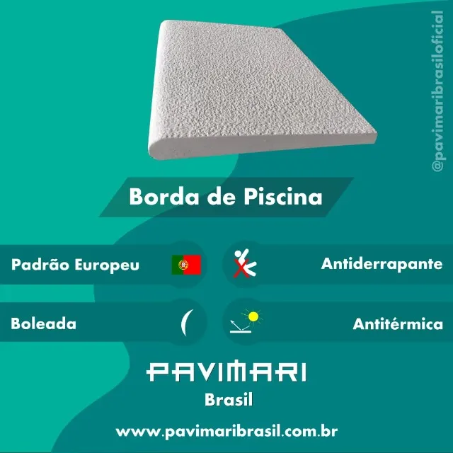 Borda Peito de Pombo Padrão Europeu Antiderrapante e Atérmica 50x35 Branca