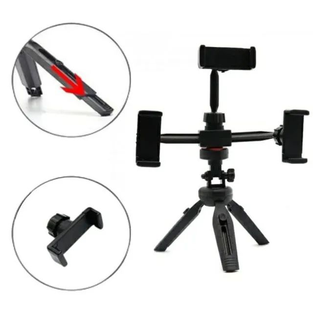 Tripé Para Celular 3 em 1 Flexível Rotação 360 Multi - Foto 2