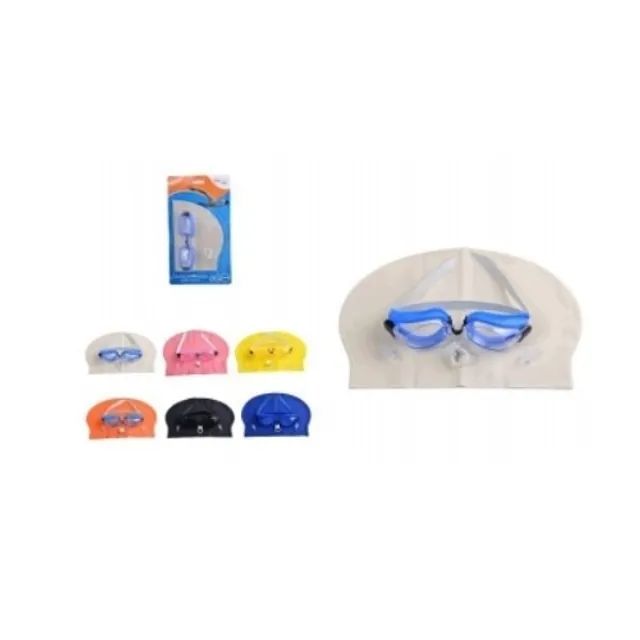 Kit Natação Oculos Uv Touca Protetor Wx4340 Funs