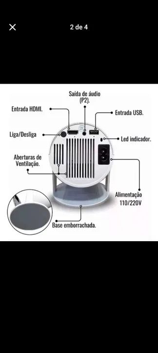 Projetor Android hy300 novo na caixa  - Foto 2