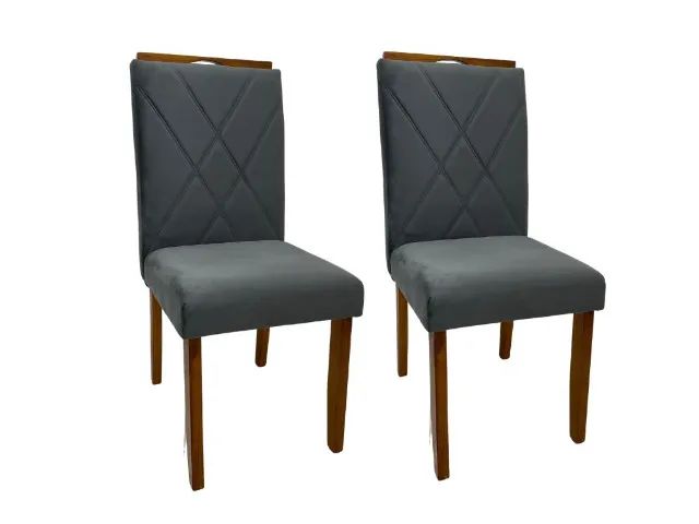 Cadeiras Califórnia 2 unidades Cinamomo/Chumbo Até 12x - Frete Grátis 