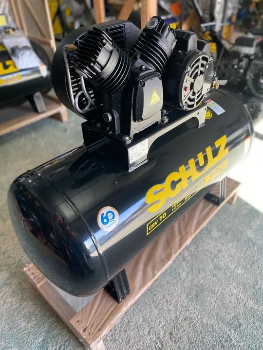 Compressor de Ar 110 Litros 140 Libras Profissional Motor 2Hp - Schulz (Loja) - Foto 5