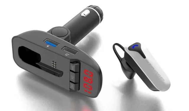 Bluetooth Automotivo para Som de Carro com Fone de Ouvido sem Fio - Foto 2
