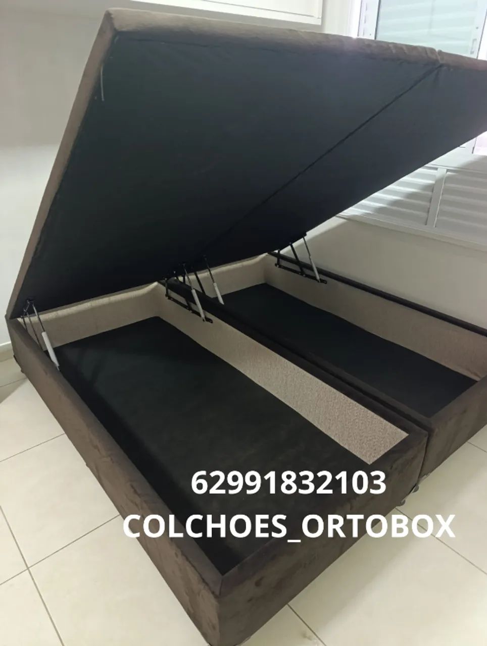 Box Baú Queen Size com 4 pistões blindado e reforçado