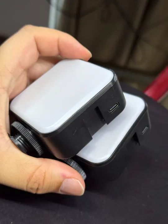 2x LED para câmera vídeo sapata videomaking USB Pilha - Foto 4