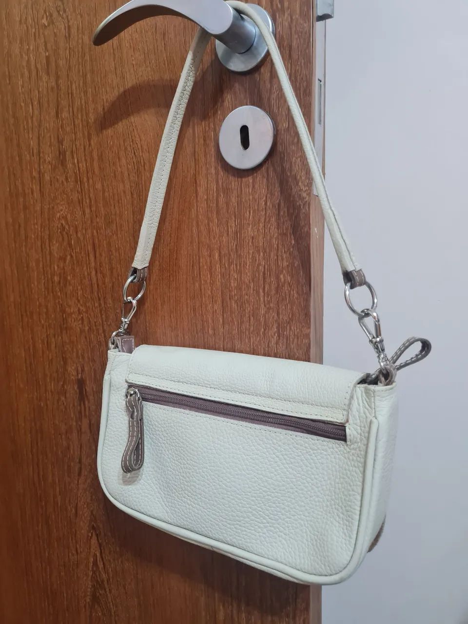 Bolsa de ombro feminina off-white - Foto 5