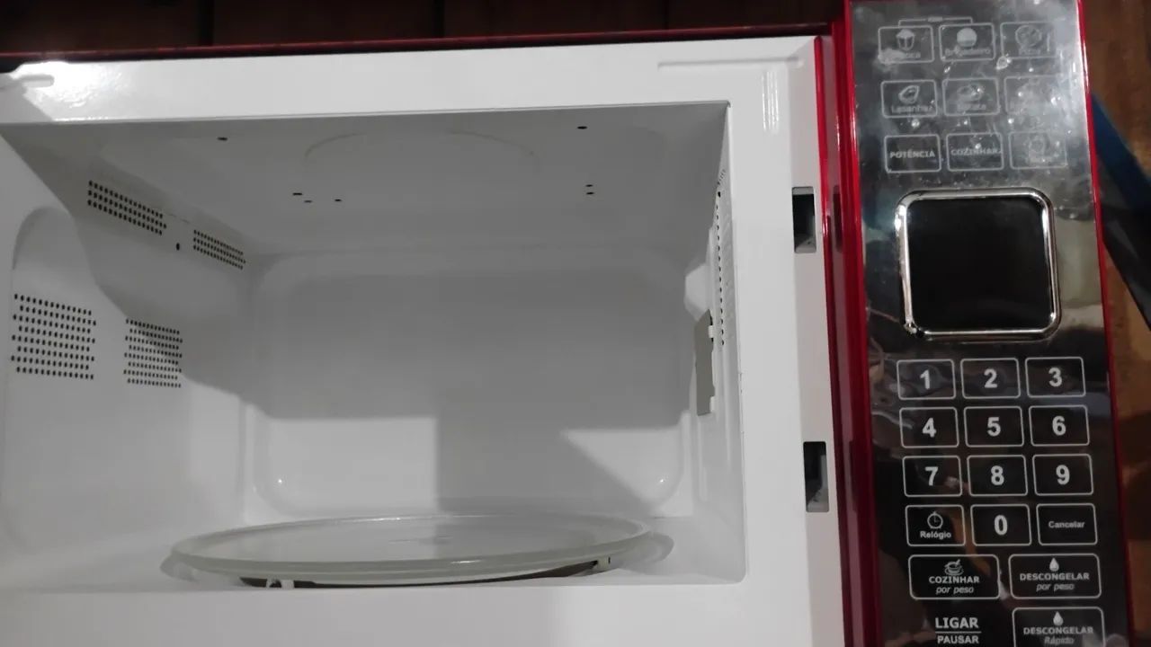 Microondas Philco espelhado vermelho - Foto 4