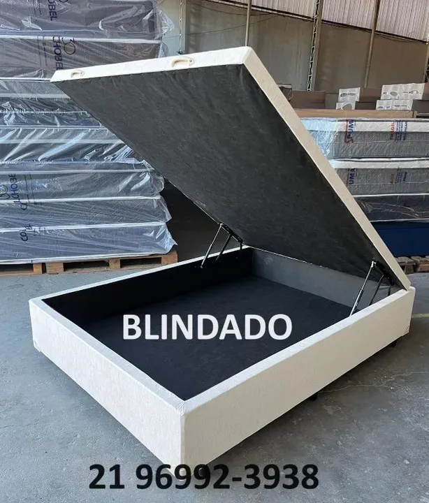 Cama Box Baú Casal Laterais Fechadas na Madeira, Blindada, Cartão 12x!