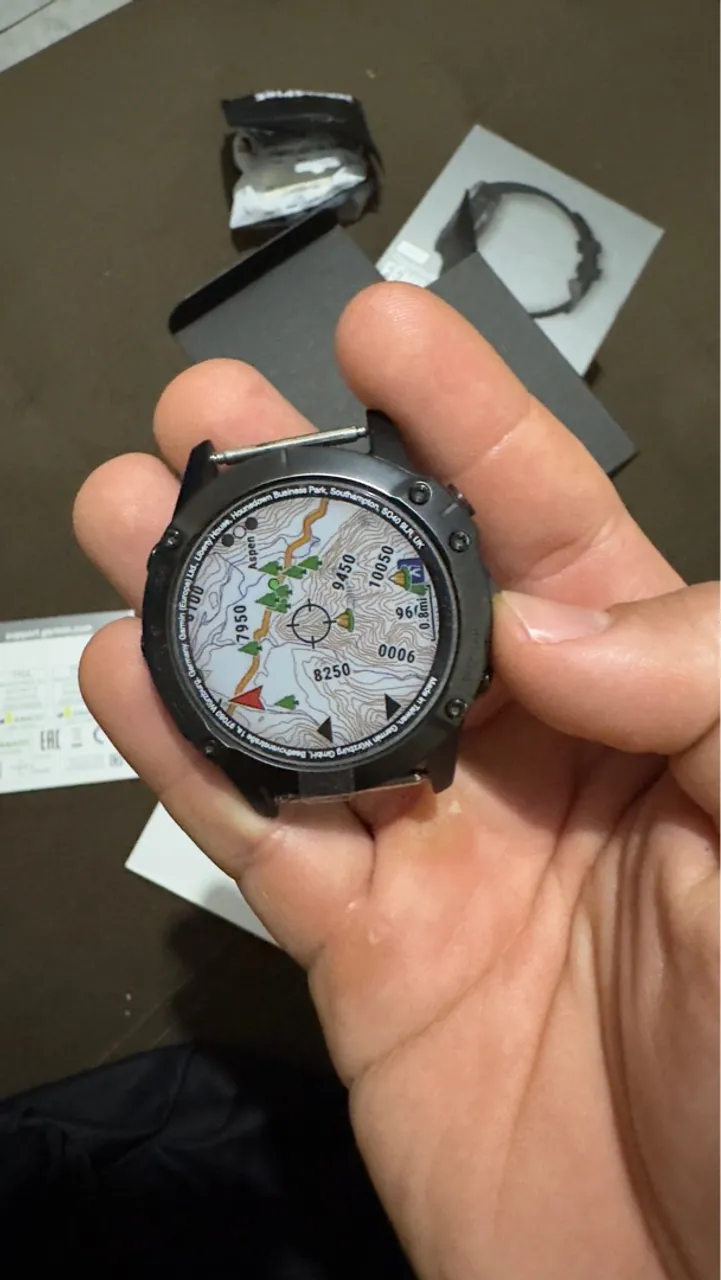 Relógio Garmin Fenix 6xcom mapa topográfic