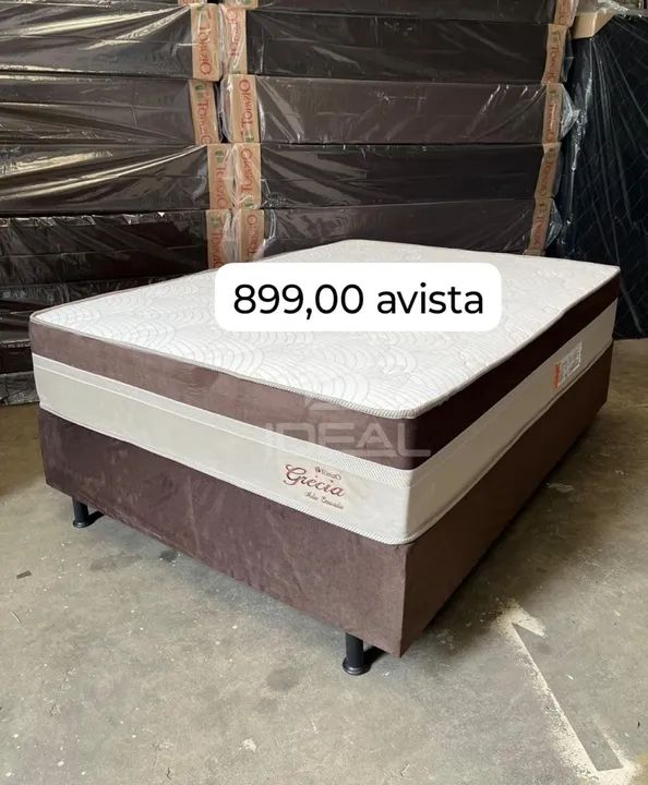Cama base e colchão com molas ensacadas apenas 899,99