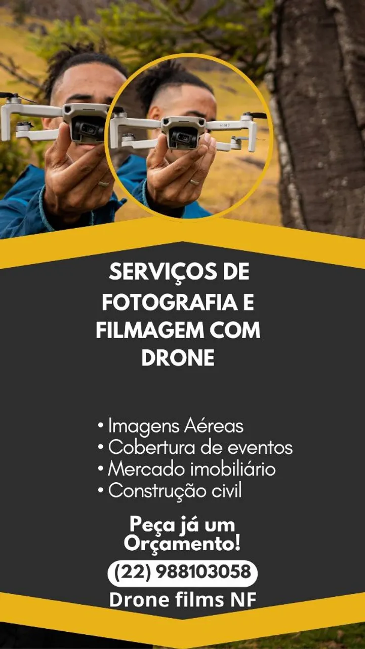 Fotografia e filmagens com Drone
