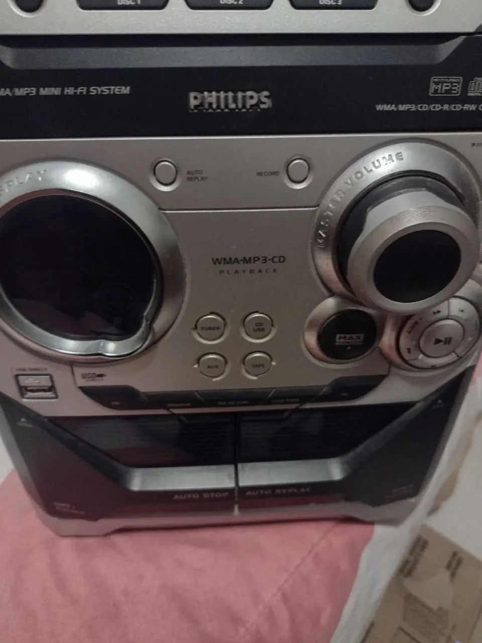 Som Philips 3CD com 3 vias e Max Sound - Foto 2
