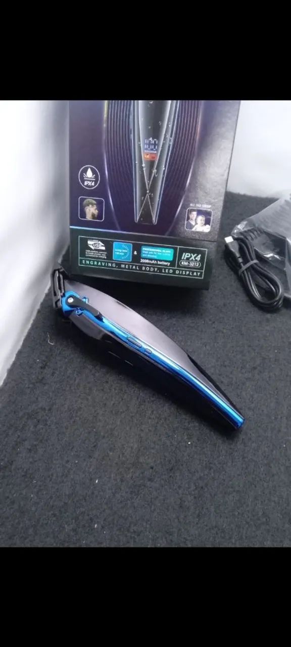 MÁQUINA DE CORTE KEMEI KM-3212 CATRACADA. * NOVA * - Foto 4