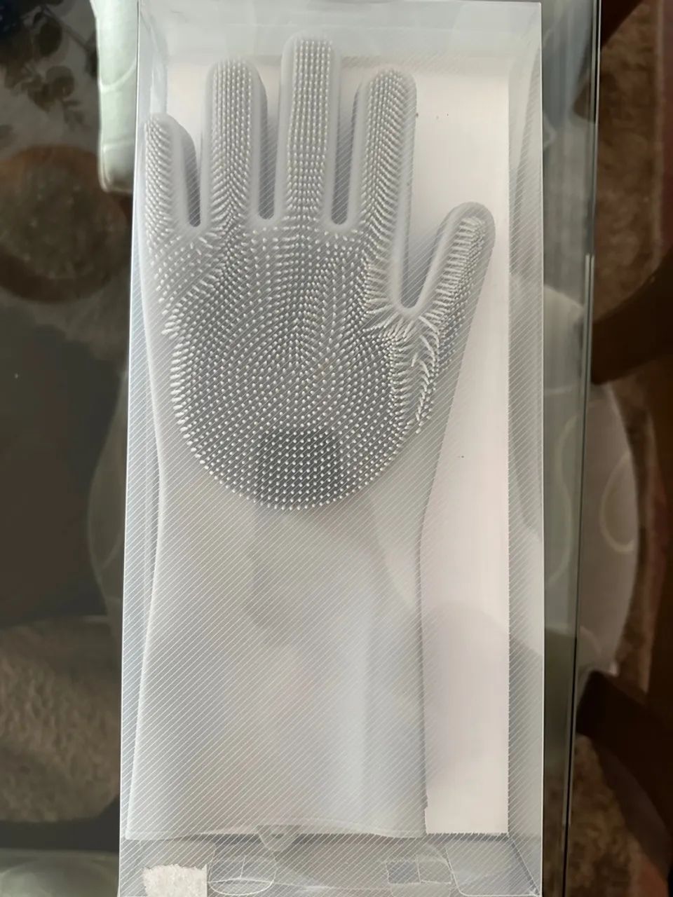 Luva de silicone para lavar louça