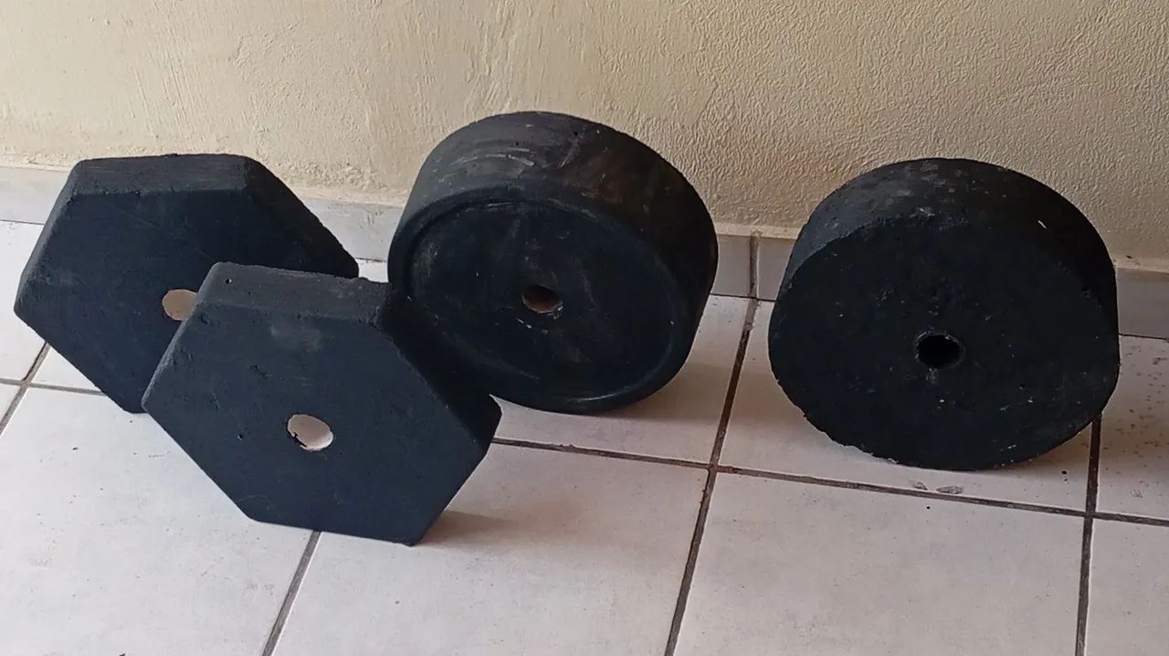 Kit de Anilhas de Concreto - (CIMENTO) - Foto 2