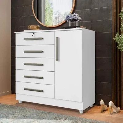 Cômoda Vitória com 5 Gavetas e 1 Porta rf637m