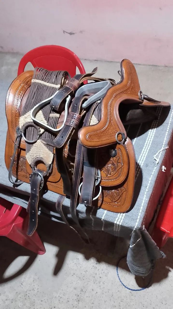 Vendo Cela de cavalo com nota fiscal e apenas 2 vezes de uso 