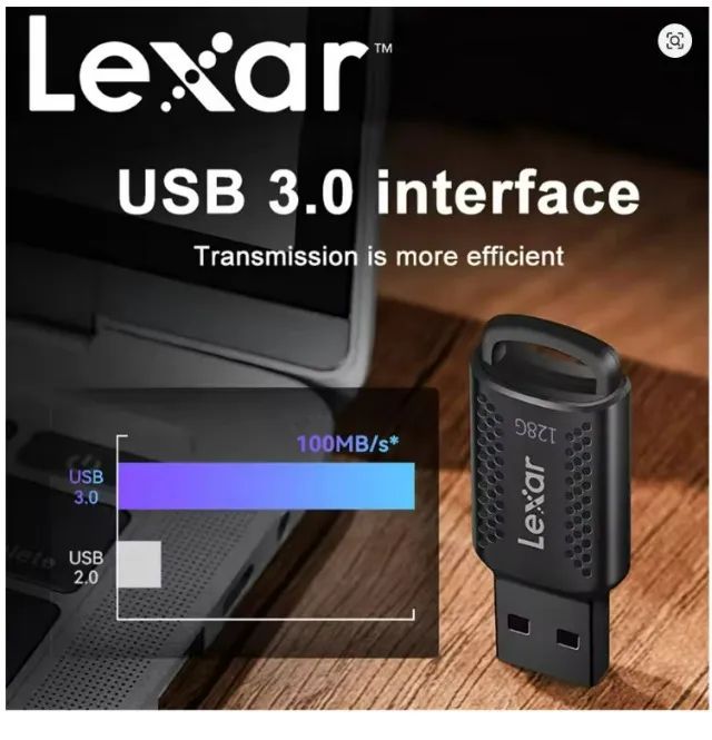 Pendrive Lexar 128GB USB 3.2 Gen1 Lacrado - Foto 5