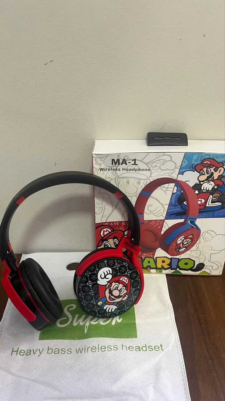 Headfone infantil  Super Mário novo - Foto 3